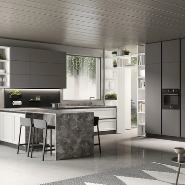 Cucina Moderna con penisola Futura 14 di Colombini Casa Artec