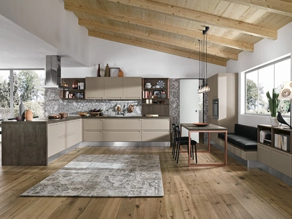 Cucina Moderna con penisola Isla 04 di Colombini Casa Artec