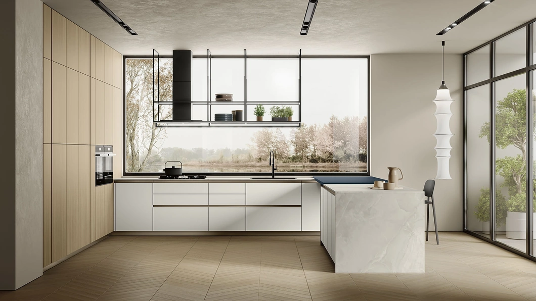 Cucina Moderna con penisola Lungomare 10 di Colombini Casa Artec