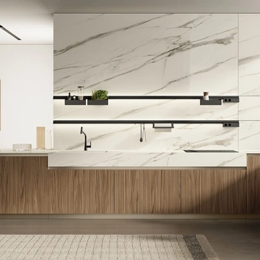 Cucina Moderna con penisola Lungomare Plus Cannettato 03 di Colombini Kitchen