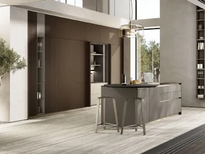 Cucina Moderna con isola Lungomare Plus Cannettato 04 di Colombini Kitchen