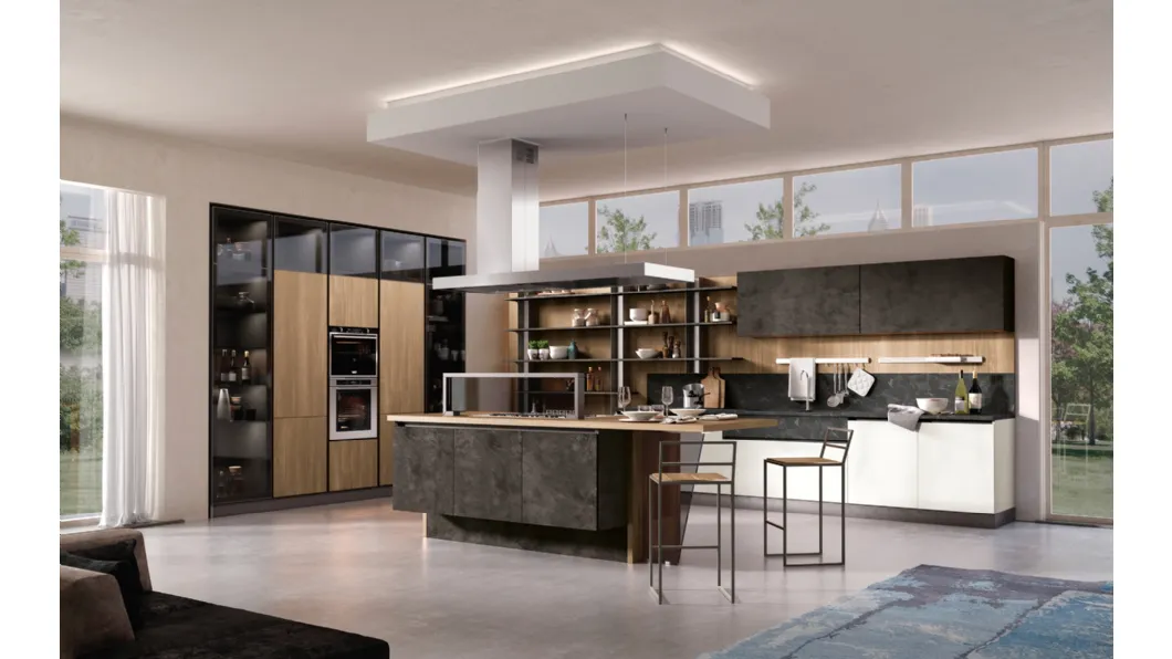 Cucina Moderna con isola Miami 04 di Spar