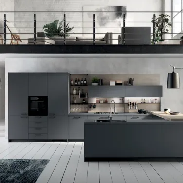 Cucina Moderna Mood in Grigio Bromo di Scavolini