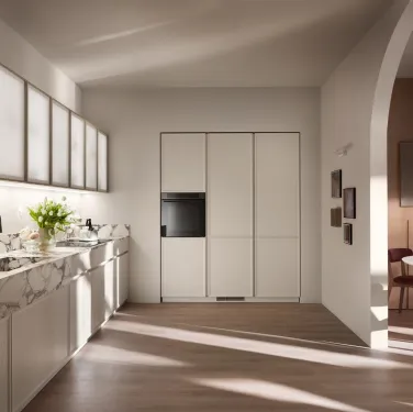 Cucina Moderna ad angolo Poetica 02 in legno di Frassino di Scavolini