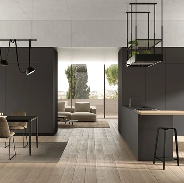 Cucina Moderna con penisola Pratica L 11 di Colombini Casa Artec