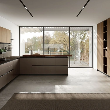 Cucina Moderna con penisola Pratica L 12 di Colombini Kitchen