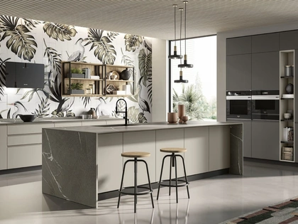 Cucina Moderna con isola Pura 01 di Colombini Kitchen