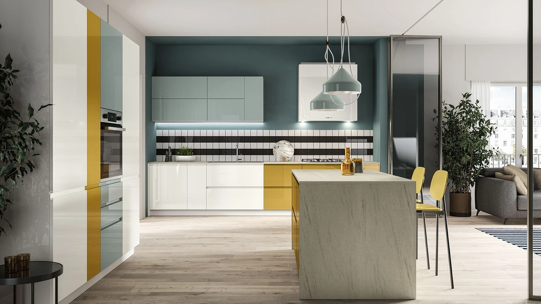 Cucina Moderna con isola Pura 03 di Colombini Casa Artec