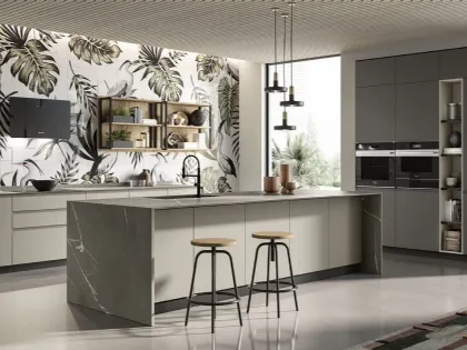 Cucina Moderna con isola Pura di Colombini Casa Artec