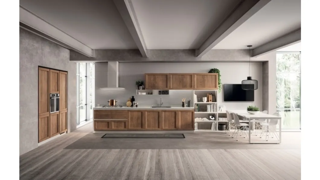 Cucina Moderna Evolution decorativo Rovere Land di Scavolini