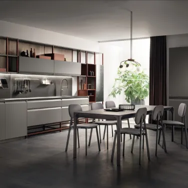 Cucina Moderna Formalia laccato opaco Grigio Titanio di Scavolini