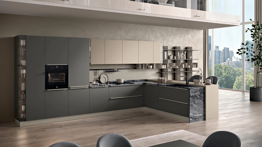 Cucina Moderna con penisola Sky 03 di Spar