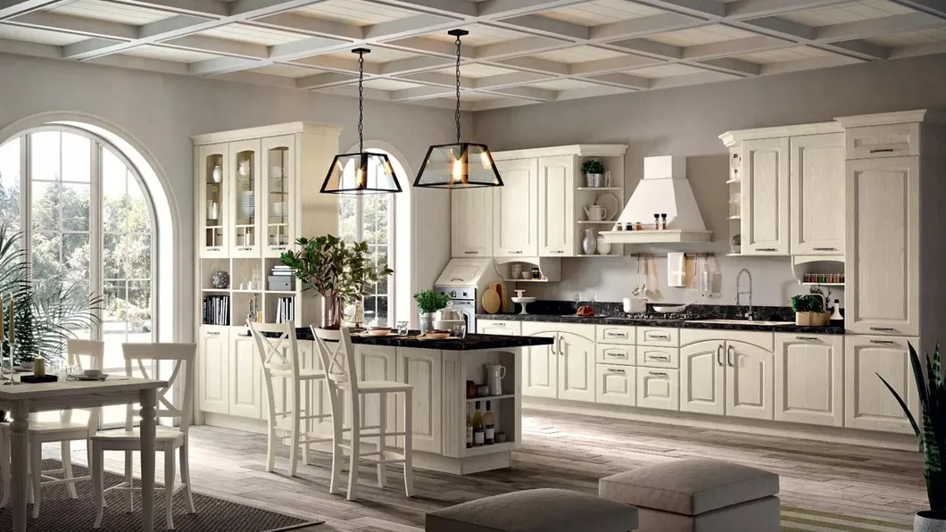 Cucina Shabby Chic con isola Borgo 02 di Spar