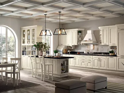 Cucina Shabby Chic con isola Borgo 02 di Spar