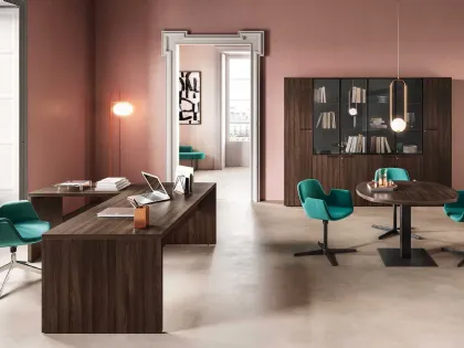 Scrivania Direzionale Funny Plus 2019 Fianco Legno di About Office