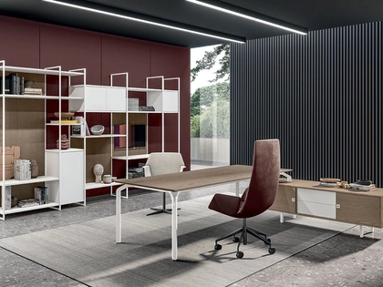 Scrivania Direzionale Yoga Impiallacciato di About Office